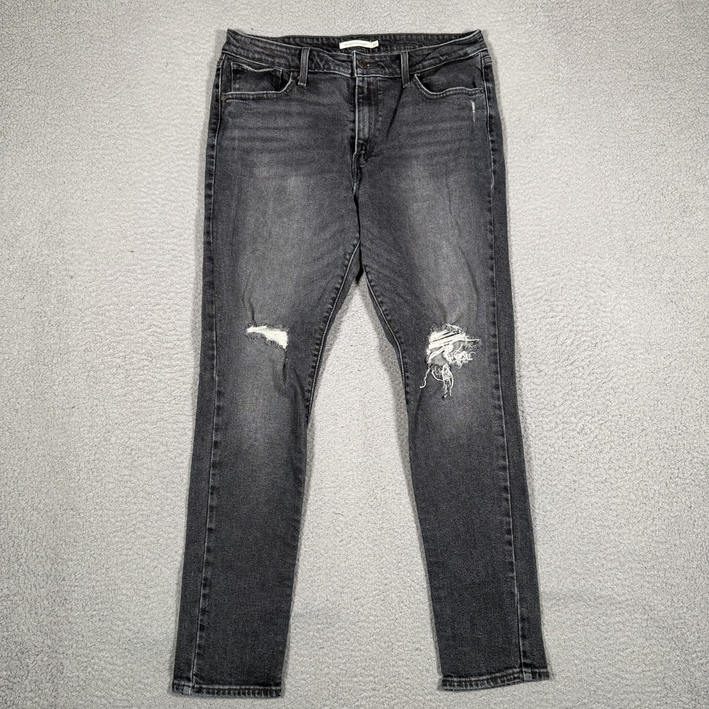 Levis Jeans Womens 32x29 Black High Rise Skinny Stretch Denim 5 Pocket Preppy
